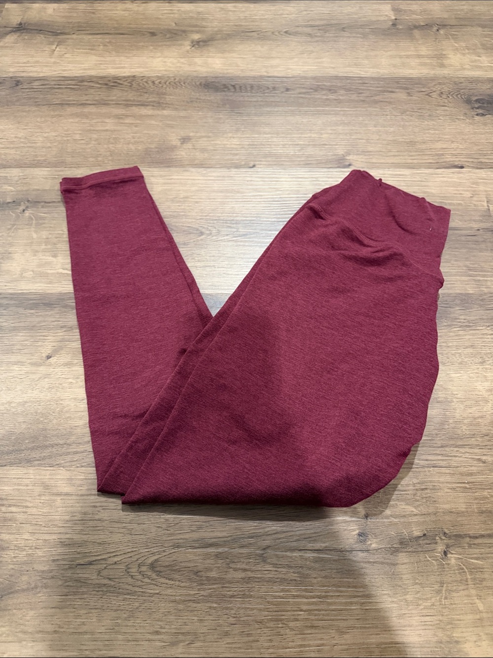 Womens Maroon Stretch Leggings